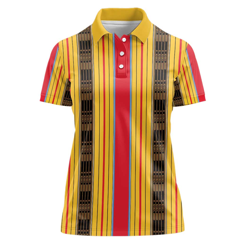 Eritrea Traditional Saho Women Polo Shirt Mix Tilet Pattern