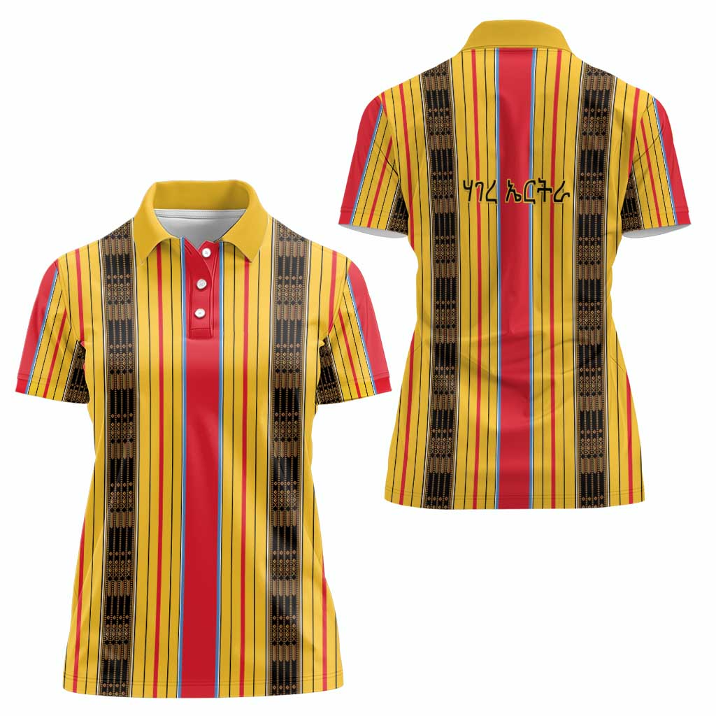 Eritrea Traditional Saho Women Polo Shirt Mix Tilet Pattern