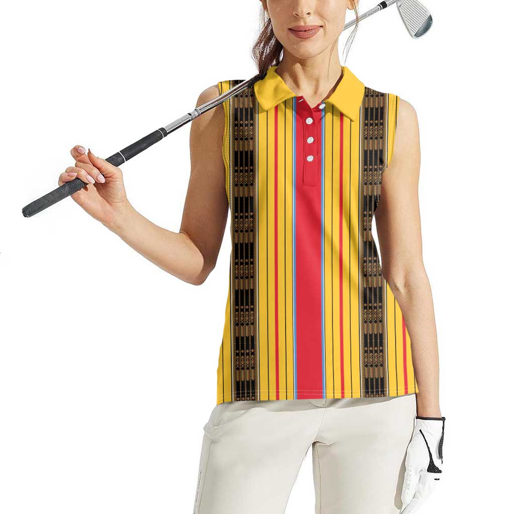 Eritrea Traditional Saho Women Sleeveless Polo Shirt Mix Tilet Pattern