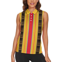 Eritrea Traditional Saho Women Sleeveless Polo Shirt Mix Tilet Pattern