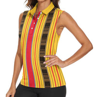 Eritrea Traditional Saho Women Sleeveless Polo Shirt Mix Tilet Pattern