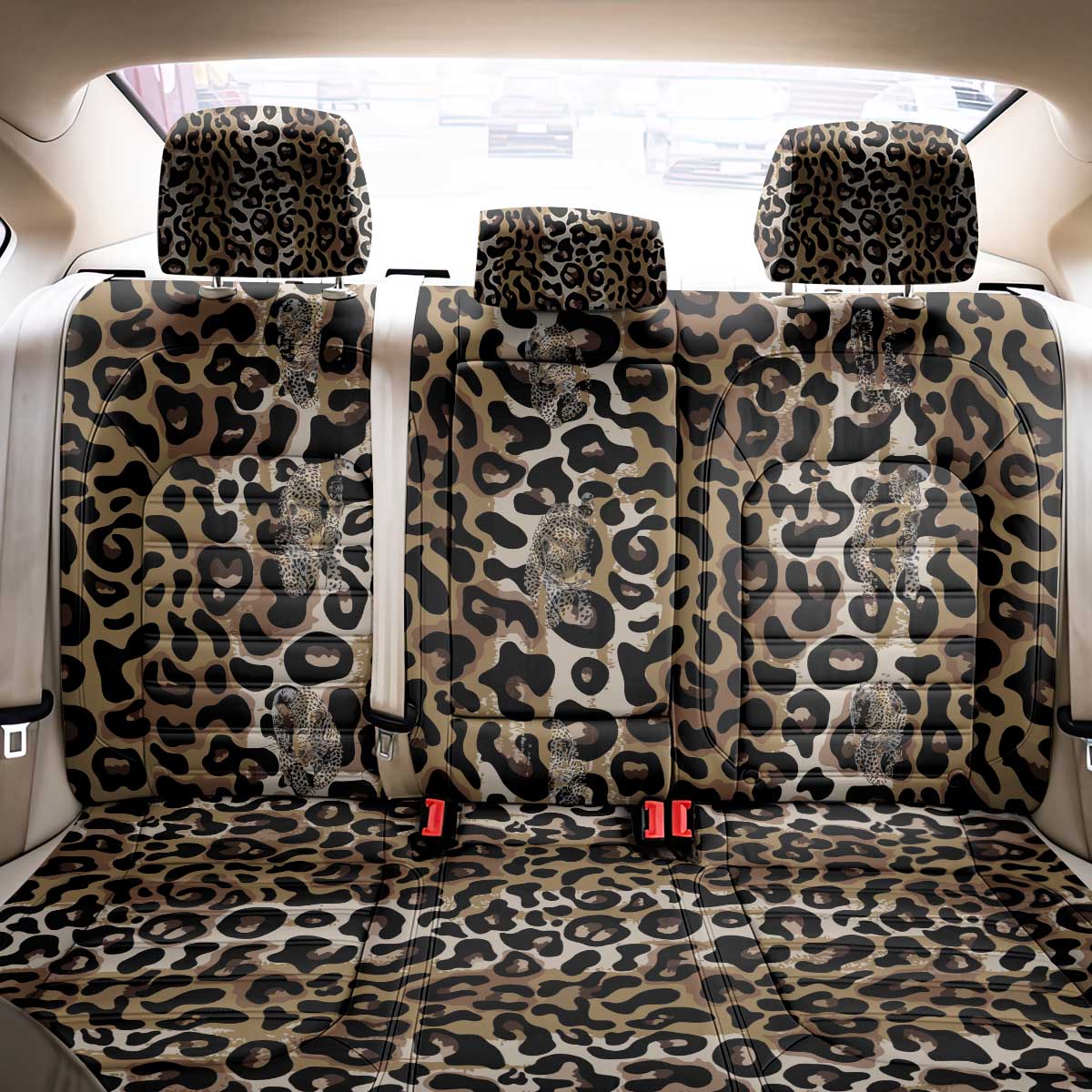 African Leopard Skin Pattern Back Car Seat Cover