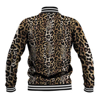 African Leopard Skin Pattern Baseball Jacket
