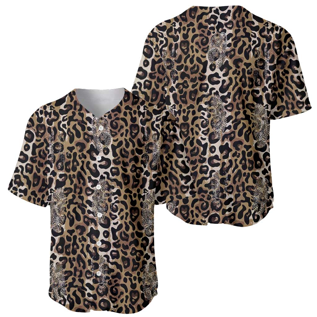 African Leopard Skin Pattern Baseball Jersey
