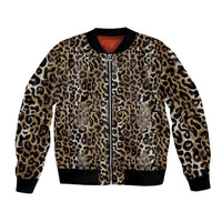 African Leopard Skin Pattern Bomber Jacket