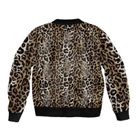 African Leopard Skin Pattern Bomber Jacket