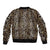 African Leopard Skin Pattern Bomber Jacket