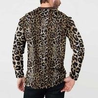 African Leopard Skin Pattern Button Sweatshirt