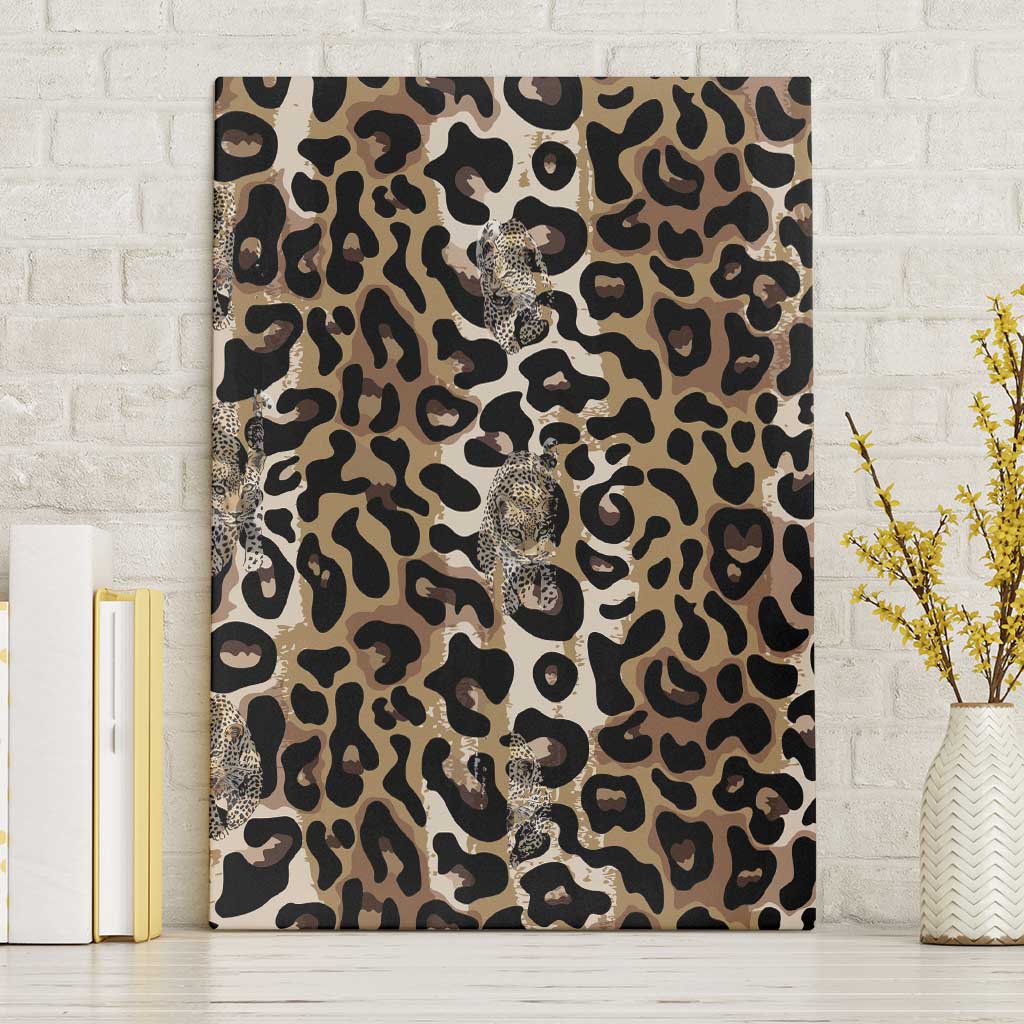 African Leopard Skin Pattern Canvas Wall Art