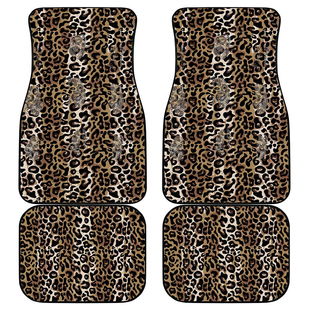 African Leopard Skin Pattern Car Mats