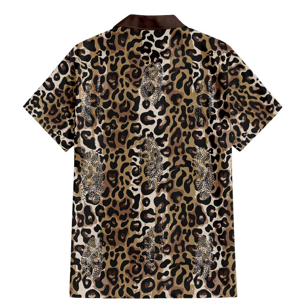 African Leopard Skin Pattern Family Matching Mermaid Dress and Hawaiian Shirt