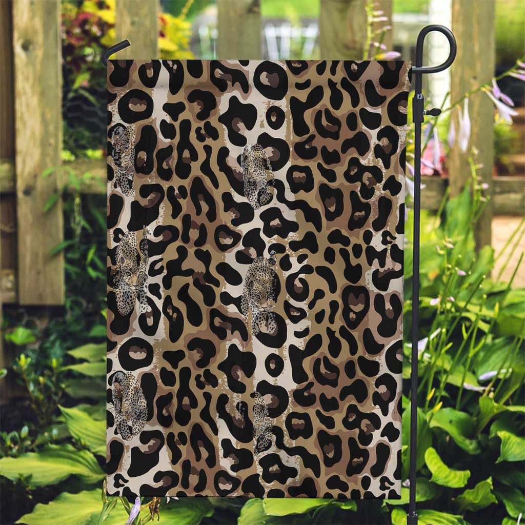 African Leopard Skin Pattern Garden Flag