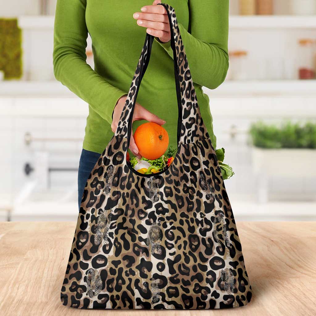 African Leopard Skin Pattern Grocery Bag
