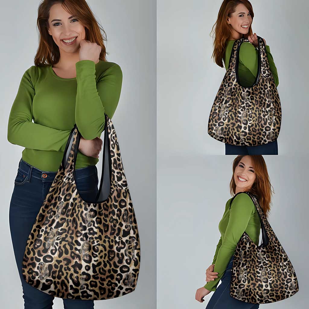 African Leopard Skin Pattern Grocery Bag