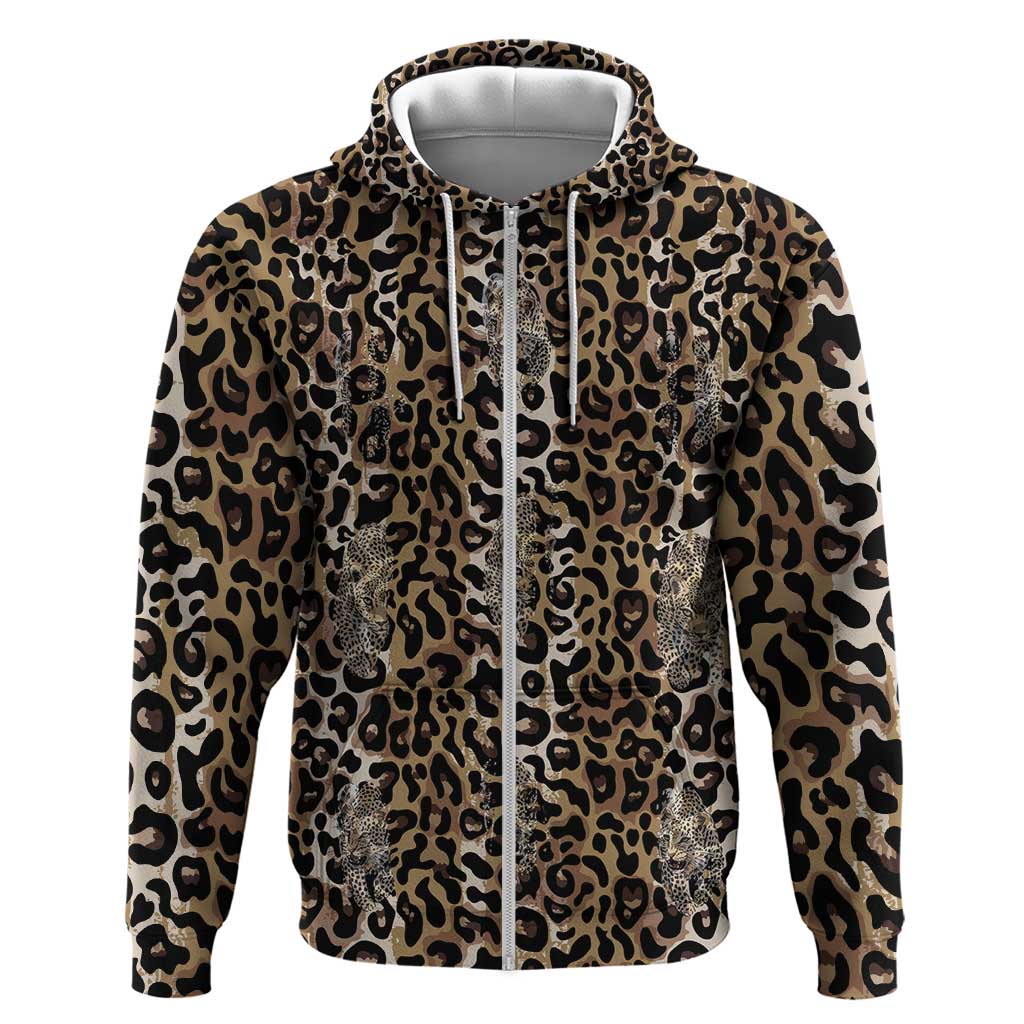 African Leopard Skin Pattern Hoodie