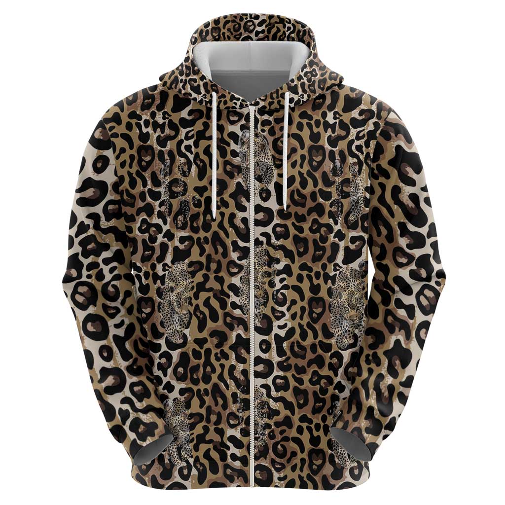 African Leopard Skin Pattern Hoodie
