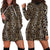 African Leopard Skin Pattern Hoodie Dress