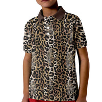 African Leopard Skin Pattern Kid Polo Shirt