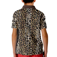 African Leopard Skin Pattern Kid Polo Shirt