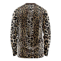 African Leopard Skin Pattern Long Sleeve Shirt