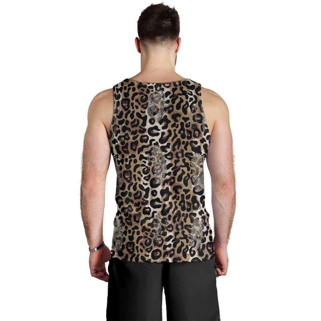 African Leopard Skin Pattern Men Tank Top