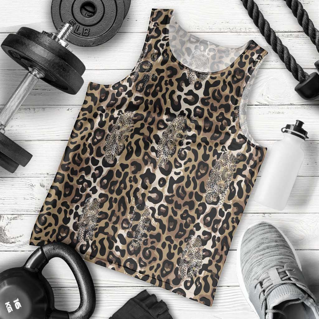 African Leopard Skin Pattern Men Tank Top