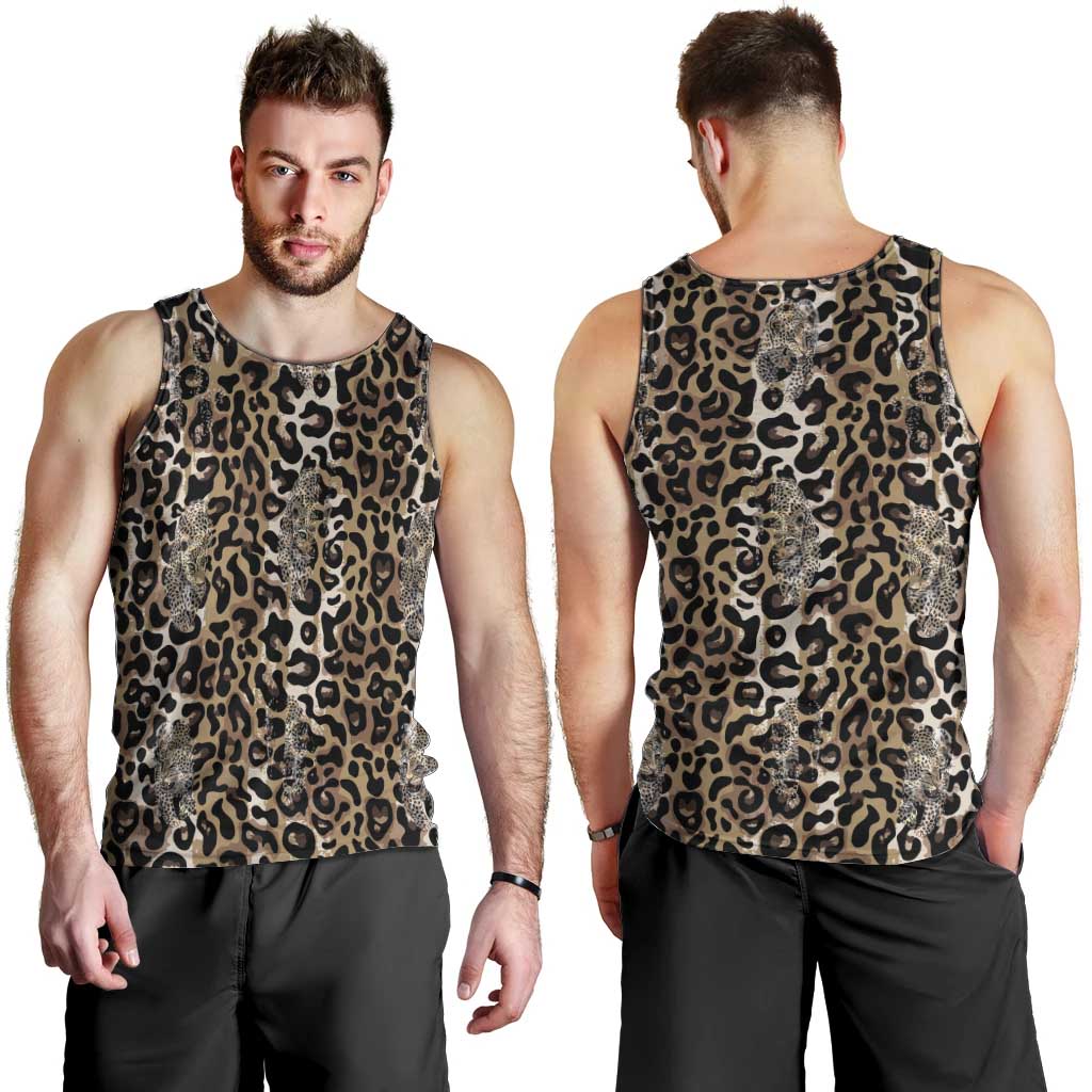 African Leopard Skin Pattern Men Tank Top
