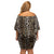 African Leopard Skin Pattern Off Shoulder Short Dress