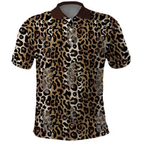 African Leopard Skin Pattern Polo Shirt