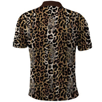 African Leopard Skin Pattern Polo Shirt