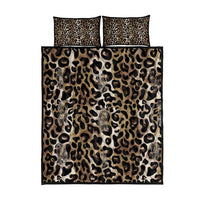 African Leopard Skin Pattern Quilt Bed Set