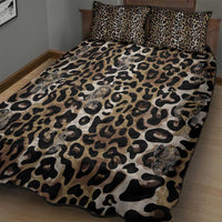 African Leopard Skin Pattern Quilt Bed Set