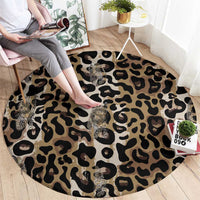 African Leopard Skin Pattern Round Carpet