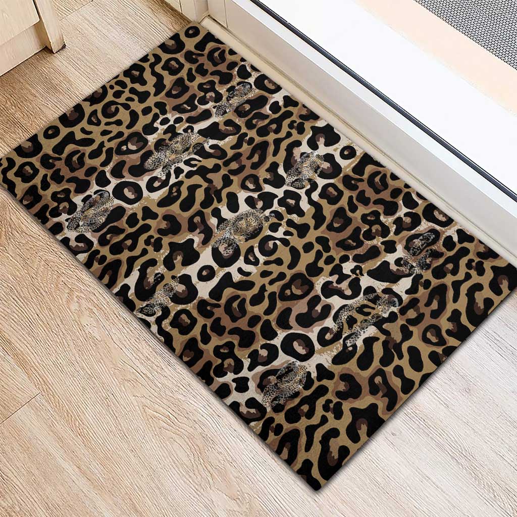African Leopard Skin Pattern Rubber Doormat