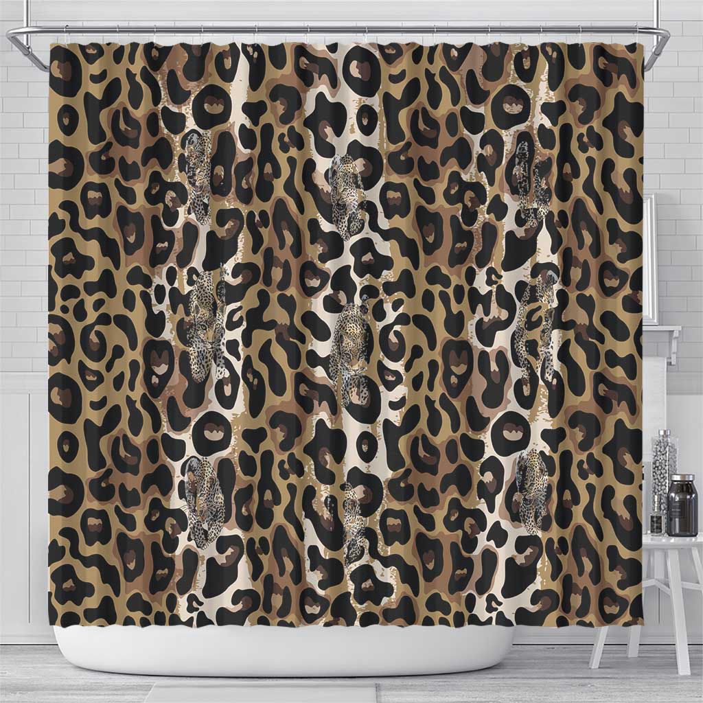 African Leopard Skin Pattern Shower Curtain
