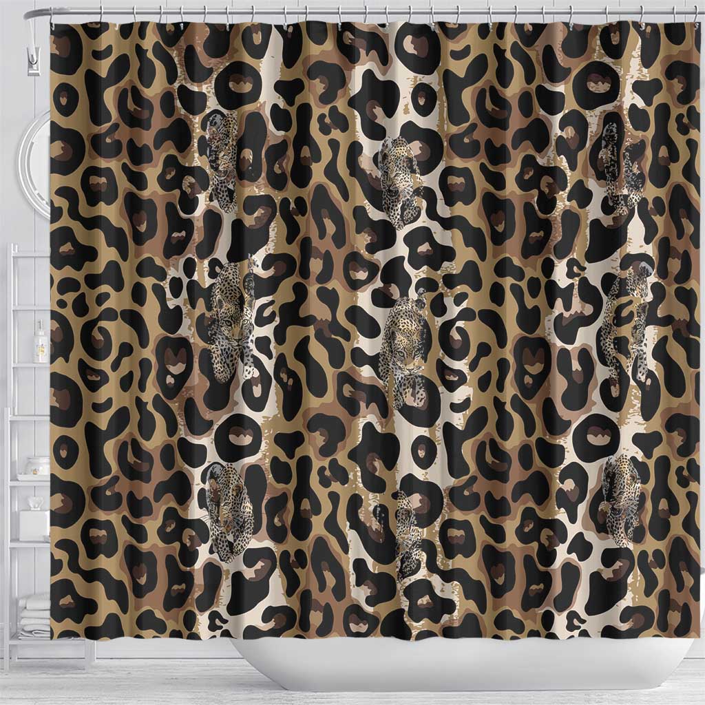African Leopard Skin Pattern Shower Curtain