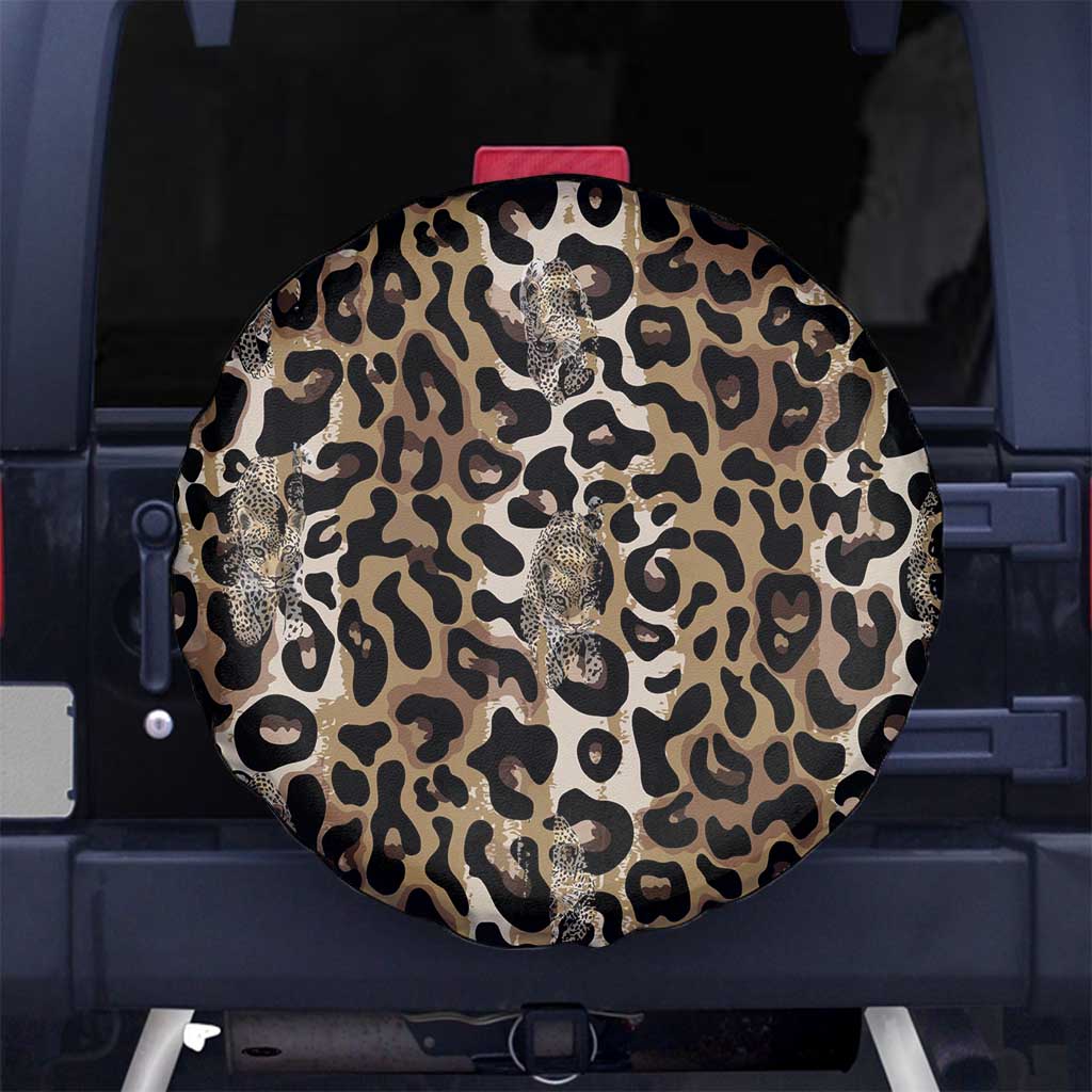 African Leopard Skin Pattern Spare Tire Cover