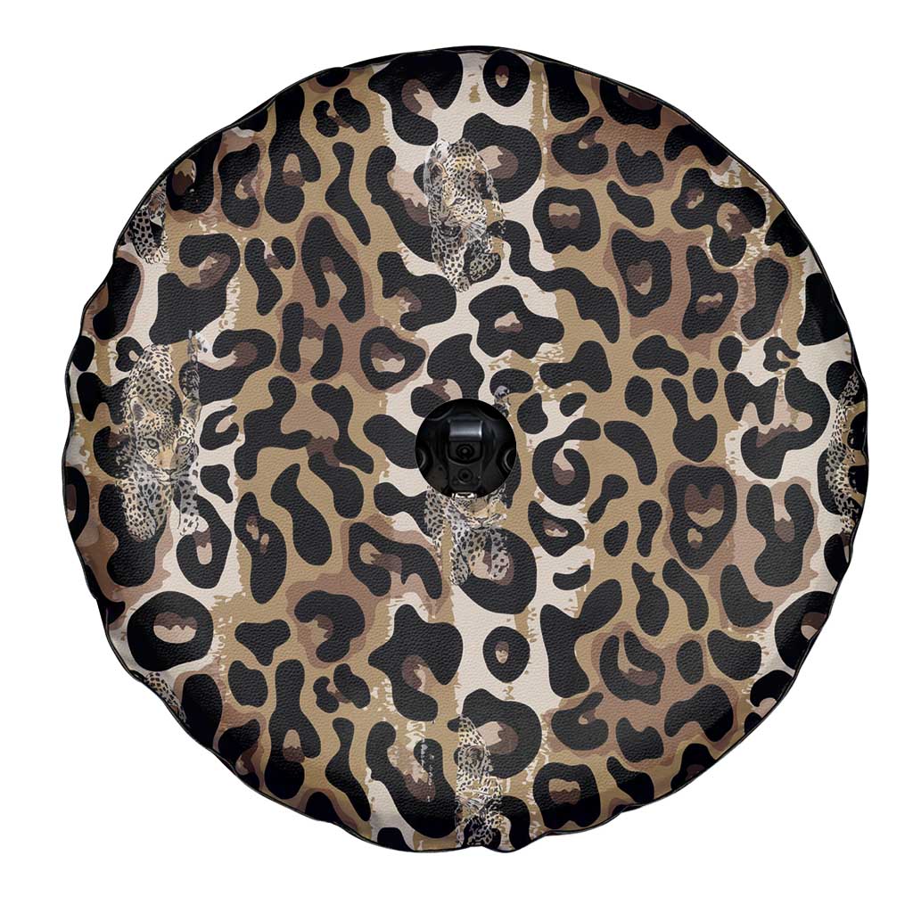 African Leopard Skin Pattern Spare Tire Cover