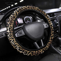 African Leopard Skin Pattern Steering Wheel Cover