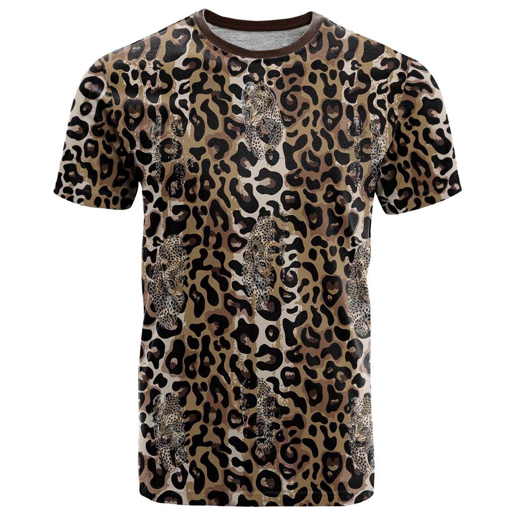 African Leopard Skin Pattern T Shirt