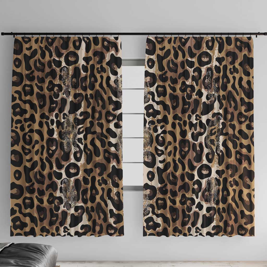 African Leopard Skin Pattern Window Curtain