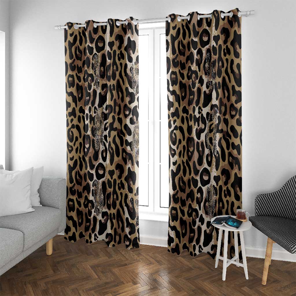 African Leopard Skin Pattern Window Curtain