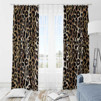 African Leopard Skin Pattern Window Curtain