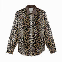 African Leopard Skin Pattern Women Casual Shirt