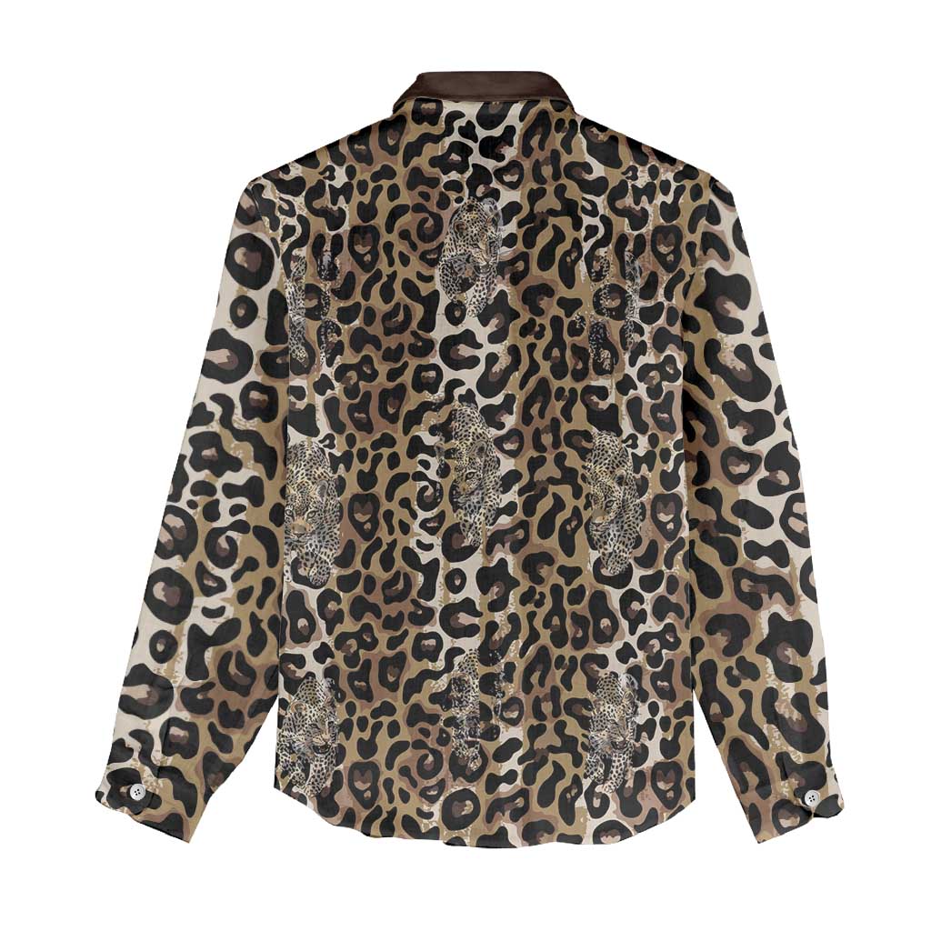 African Leopard Skin Pattern Women Casual Shirt