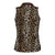 African Leopard Skin Pattern Women Sleeveless Polo Shirt