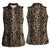 African Leopard Skin Pattern Women Sleeveless Polo Shirt