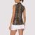 African Leopard Skin Pattern Women Sleeveless Polo Shirt