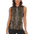 African Leopard Skin Pattern Women Sleeveless Polo Shirt