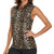 African Leopard Skin Pattern Women Sleeveless Polo Shirt